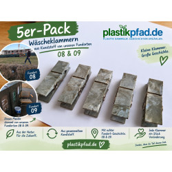 XXL Wäscheklammern aus recycling Kunststoff -- 5er Pack II