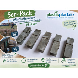 XXL Wäscheklammern aus recycling Kunststoff -- 5er Pack I